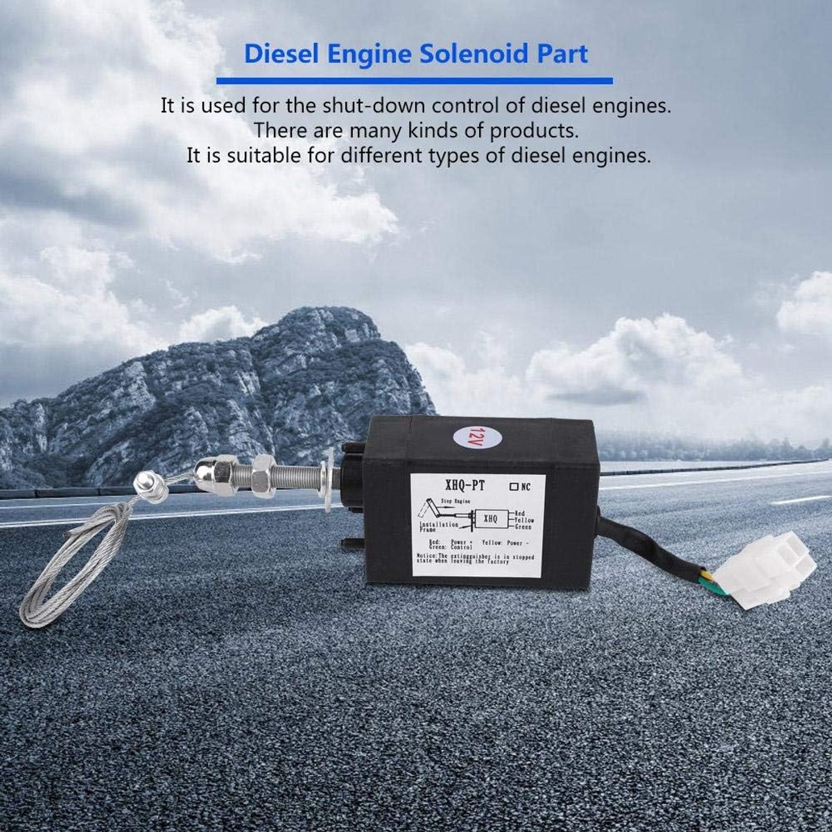 Solenoïde klep 12V - krachtige motorstop - betrouwbare werking - veilig uitschakelen - ShopVlot
