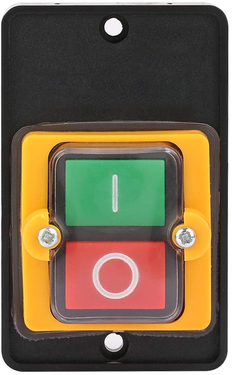 SnelShoppen - ON/OFF Drukknop Schakelaar, KA0-5KH Kolomboor AC220V/380V 10A Waterdicht Mechanische Apparatuur Drukknop voor Textielmachines