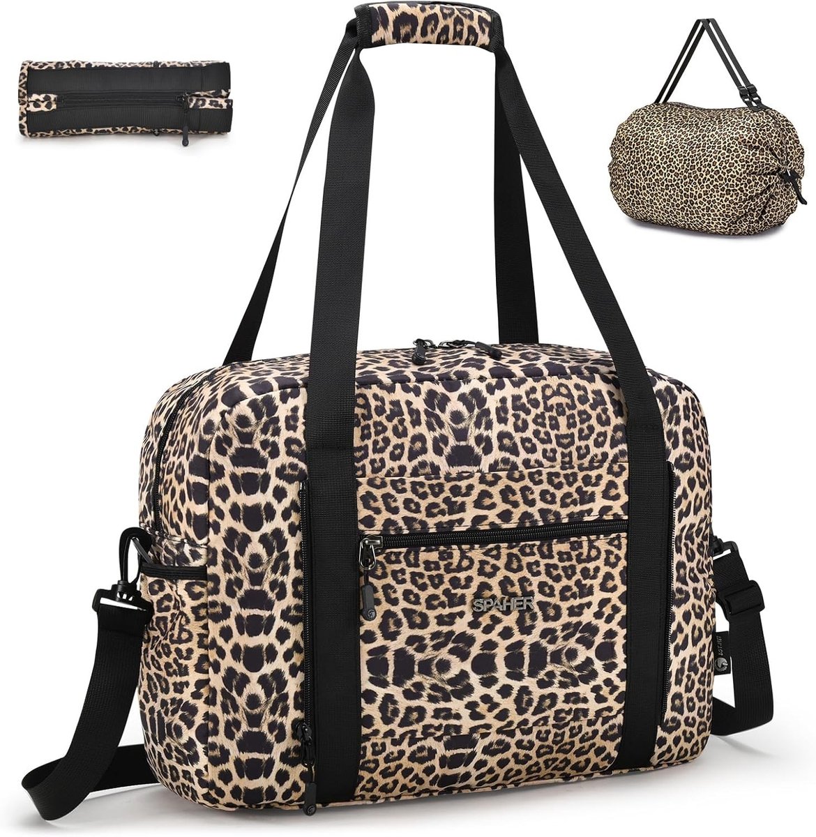 20L Reisbagage Handbagage 40x30x15 Sporttas Weekendtas Vouwbare Reistas Lichtgewicht Fitness Bagage met Opbergzakken voor Vliegtuig en Dagtochten