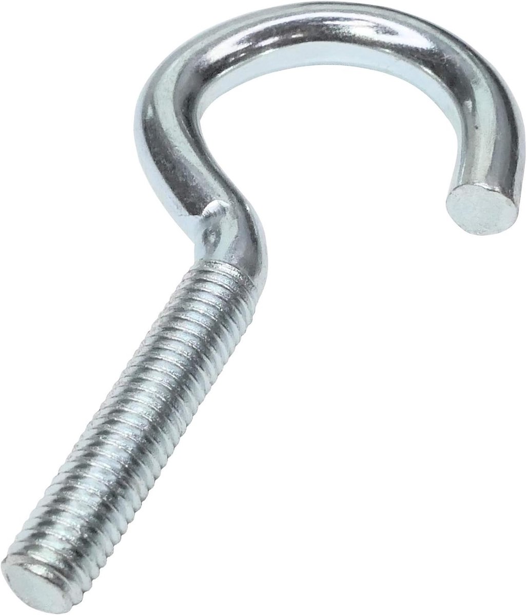 SnelShoppen - Set van 10 schroefhaken M5x50mm - Ø5mm - gegalvaniseerd staal - DIY bevestigingsmaterialen voor thuis en tuin