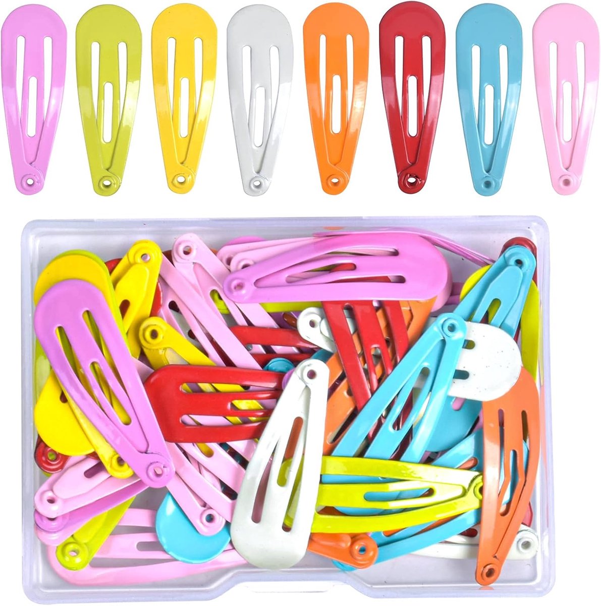 50 Pcs Hair Clips for Girls, 3cm Non-Slip Hair Clips for Kids Metal Metal Hair Clips Hair Clips Hair Accessories Girls - ShopVlot