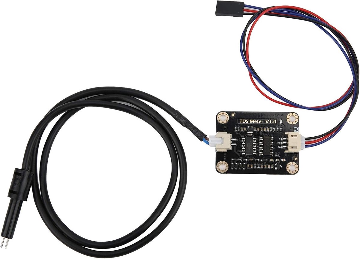 SnelShoppen - Water Conductiviteit Sensor, Waterkwaliteitsmonitoring Sensor Module, Plug and Play, Waterdichte Probe, Geschikt voor Tuin, Aquarium, La