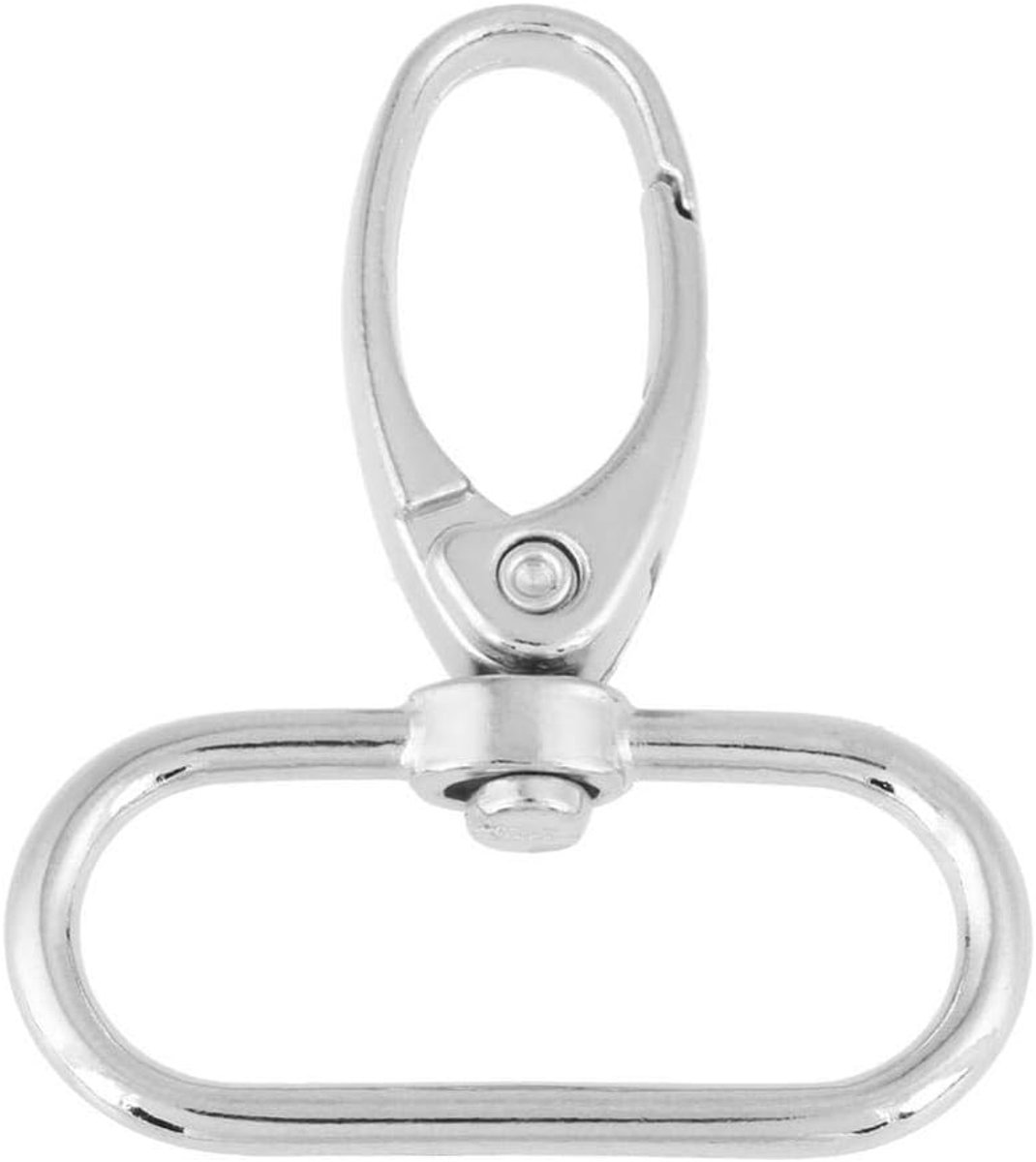SnelShoppen - 20 Stuks Zinc Alloy Pocket Klemmen, Draai Knop, Trigger Clips, Sleutelhangers, Haken, 32mm - Perfect voor Camping, Feest en Creatieve Pr
