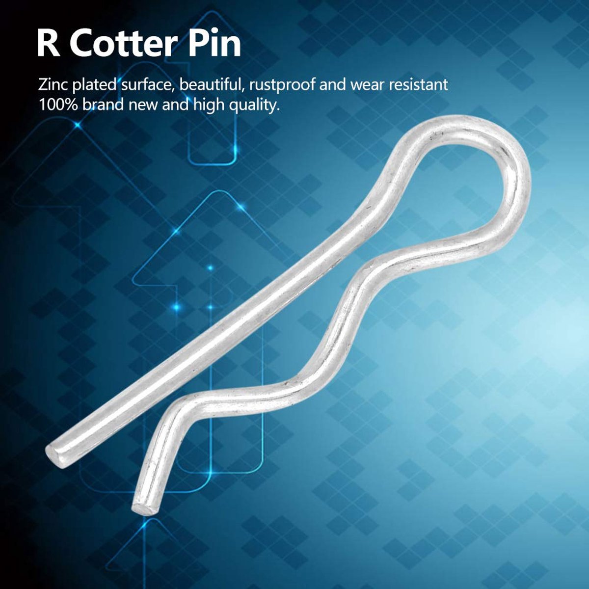 SnelShoppen - R Fixing Clips - Mechanische Koppeling Haarveer Cotter Pins - Gegalvaniseerd Ijzer - 1,6 x 28 mm - 30 Stuks voor Bevestigen van Bouten e