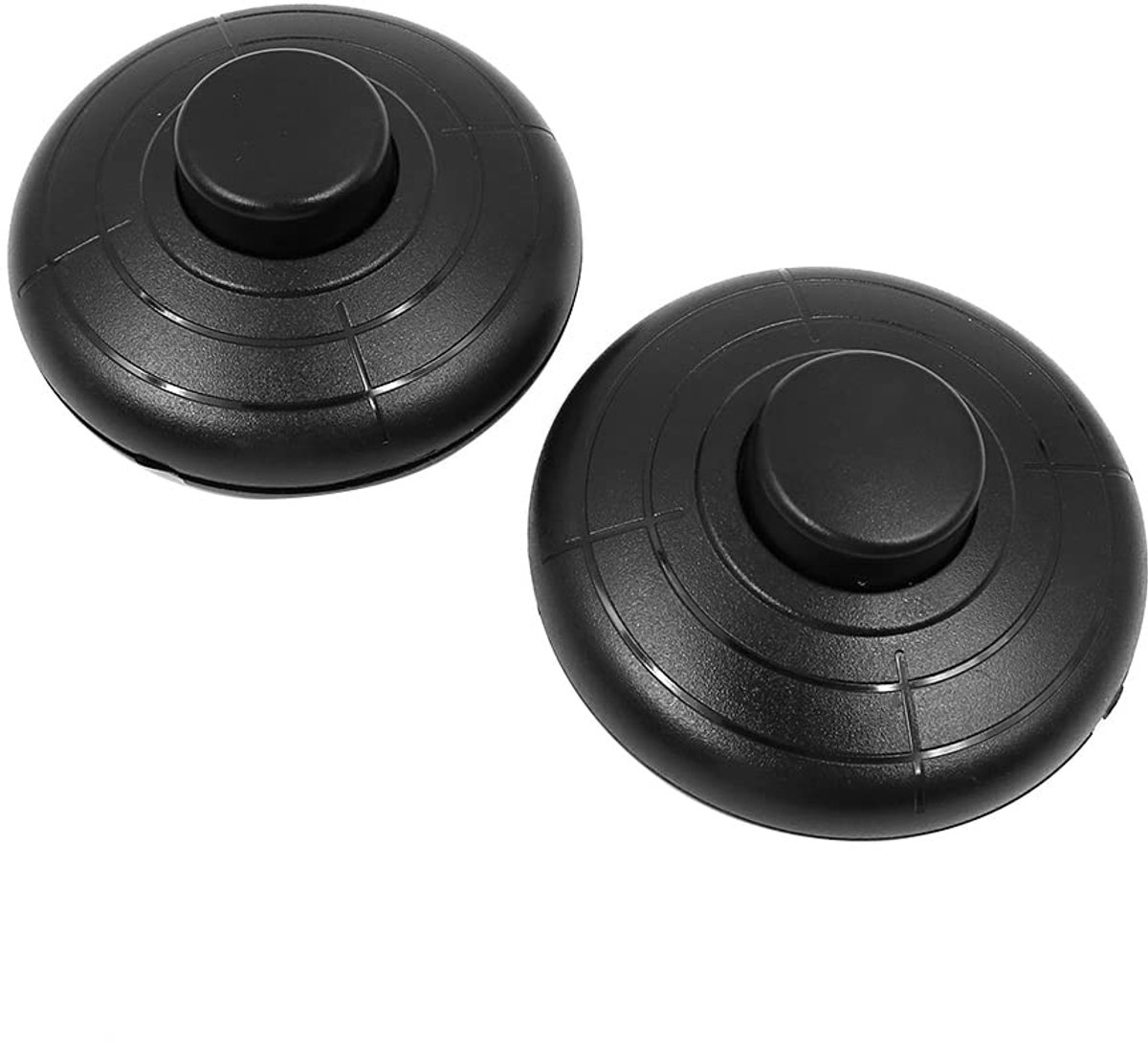 SnelShoppen - 2 Stuks 315 Voetpedaal Drukschakelaar Aan/Uit Drukknop Inline Verlichting Lamp Rond Voet Schakelaar Zwart