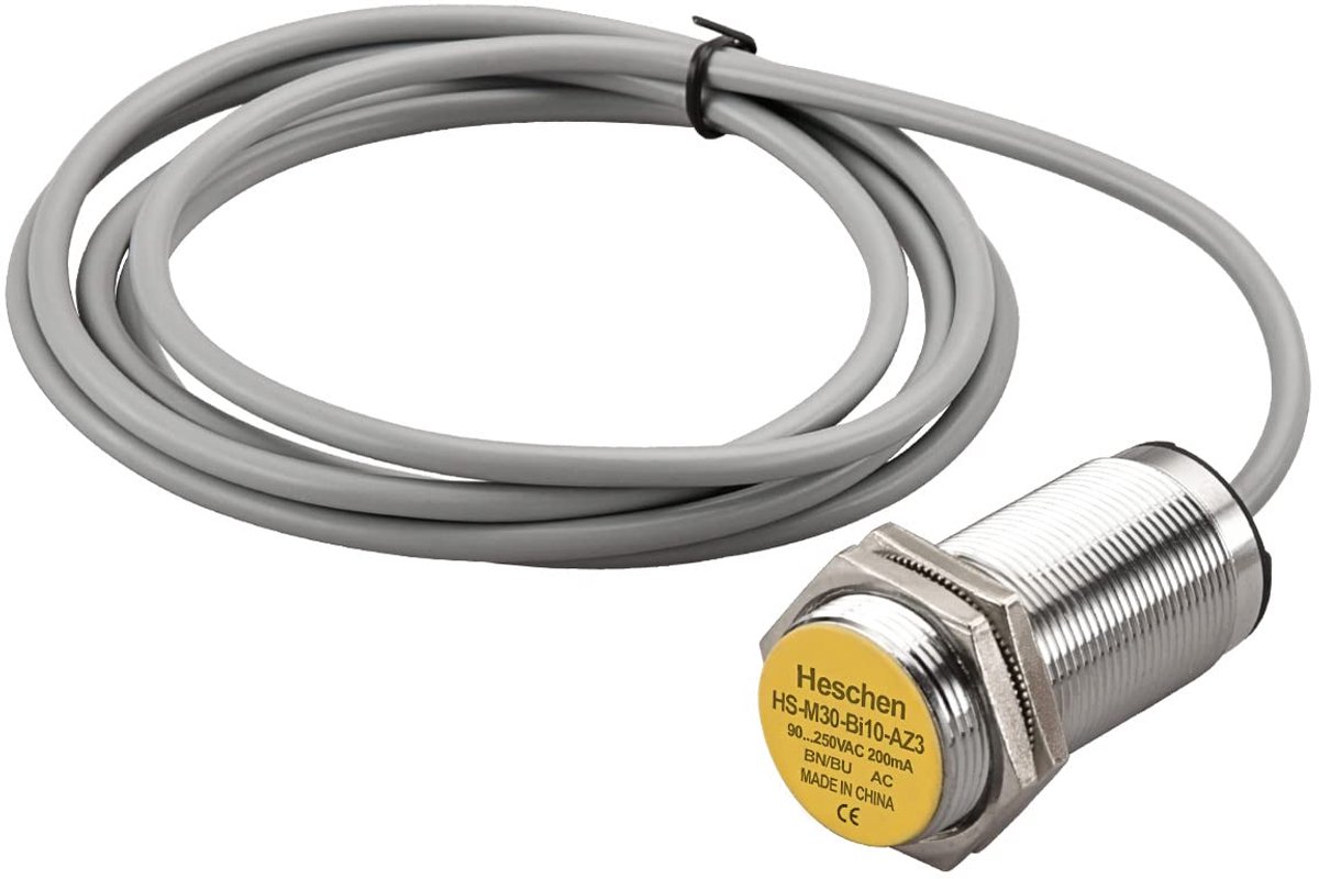 SnelShoppen - 10mm Inductieve Proximity Sensor Schakelaar - HS-M30-Bi10-AZ3 - Ingebouwd Cilindrisch Type - AC90-250V 400mA - NO - 2 Draad - CE Goedgek