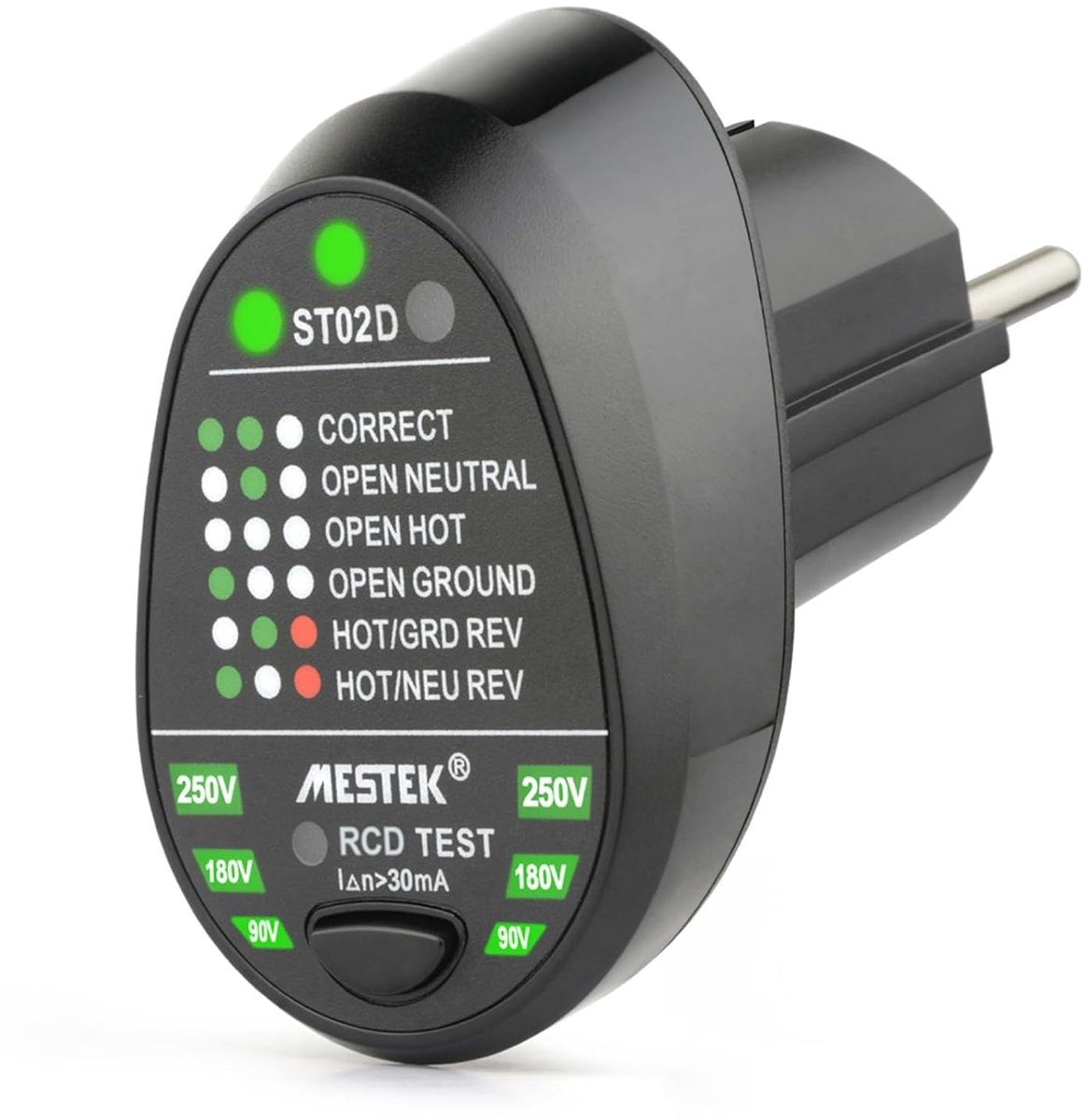 SnelShoppen - Jadeshay Plug Tester RCD Automatische Neutral Live Aarde Draad Test Circuits Polarity Detector EU Stekker