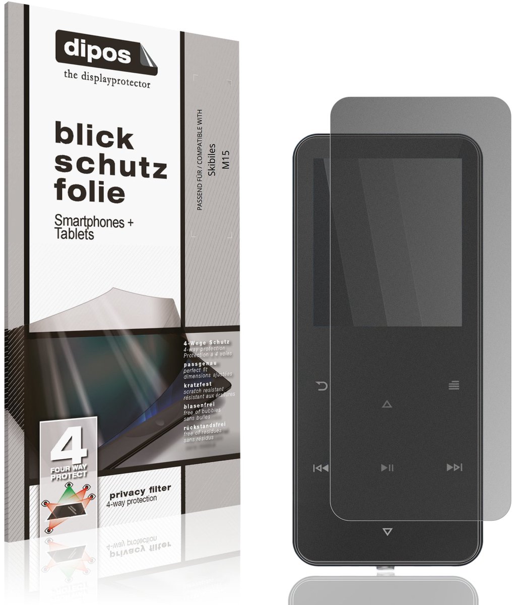 dipos – Matte Privacy Screenprotector geschikt voor Skibiles M15 | Anti-Spy Beschermfolie