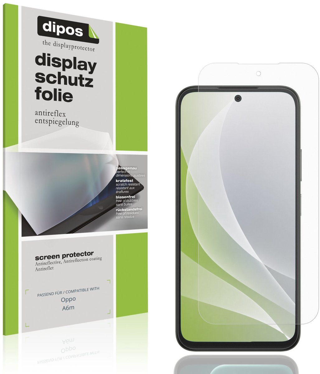 dipos – 4x Matte Beschermfolie geschikt voor Oppo A6m | Krasbestendige & antireflecterende Screenprotector Ultra-Thin