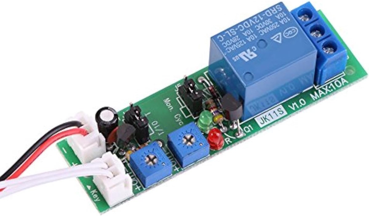 SnelShoppen - 1pc DC 12V 24V Instelbare Cyclus Tijd Aan Uit Vertraging Schakelmodule Timer 0-120 Minuten voor Industrieel Automatiseringsapparatuur