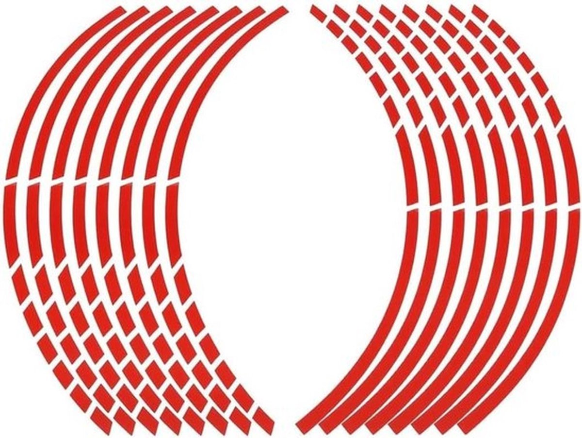 Set van 16 Reflecterende Strips voor Velgen, Velgenstickers voor Fietsen, Auto's en Motoren, Veiligheid en Zichtbaarheid Verhogen