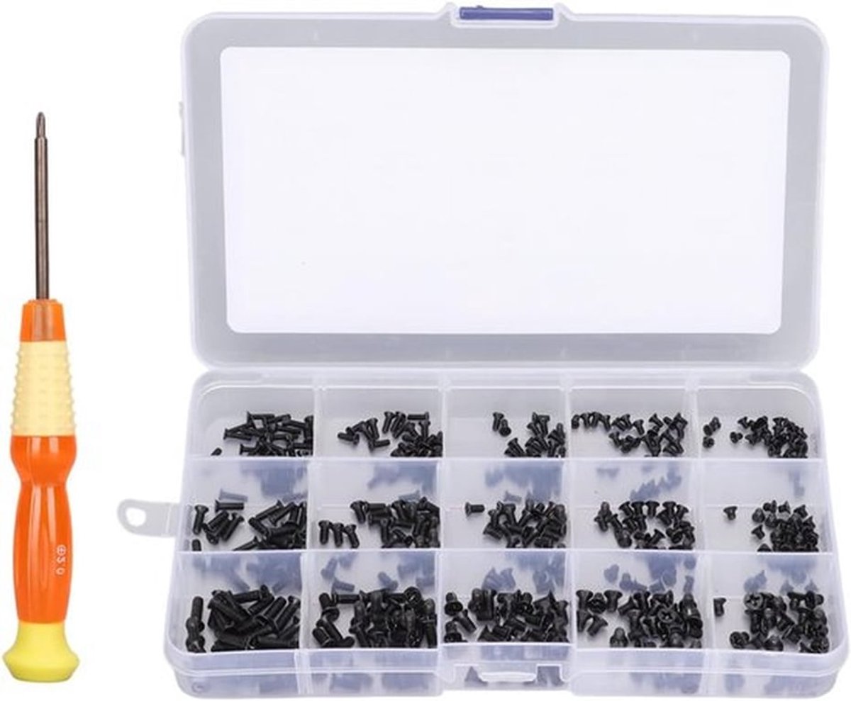 450 Stuks Universele Laptop Schroeven Set - Koolstofstaal Schroef Reparatie Assortiment met Opbergdoos