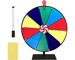 Draaiwiel voor Prijzen, Herbruikbaar Spelwiel voor Lotterij- en Woordspellen, Ideaal voor Feesten en Carnavals, Diameter 30 cm