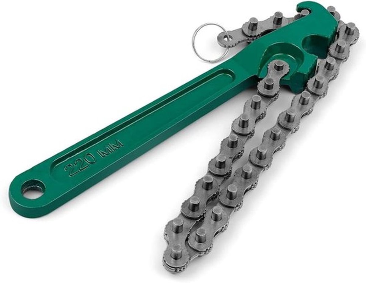Verstelbare 300mm Oliefiltersleutel, Multifunctionele Kettingsleutel voor Auto Onderhoud en Mechanische Montage en Demontage