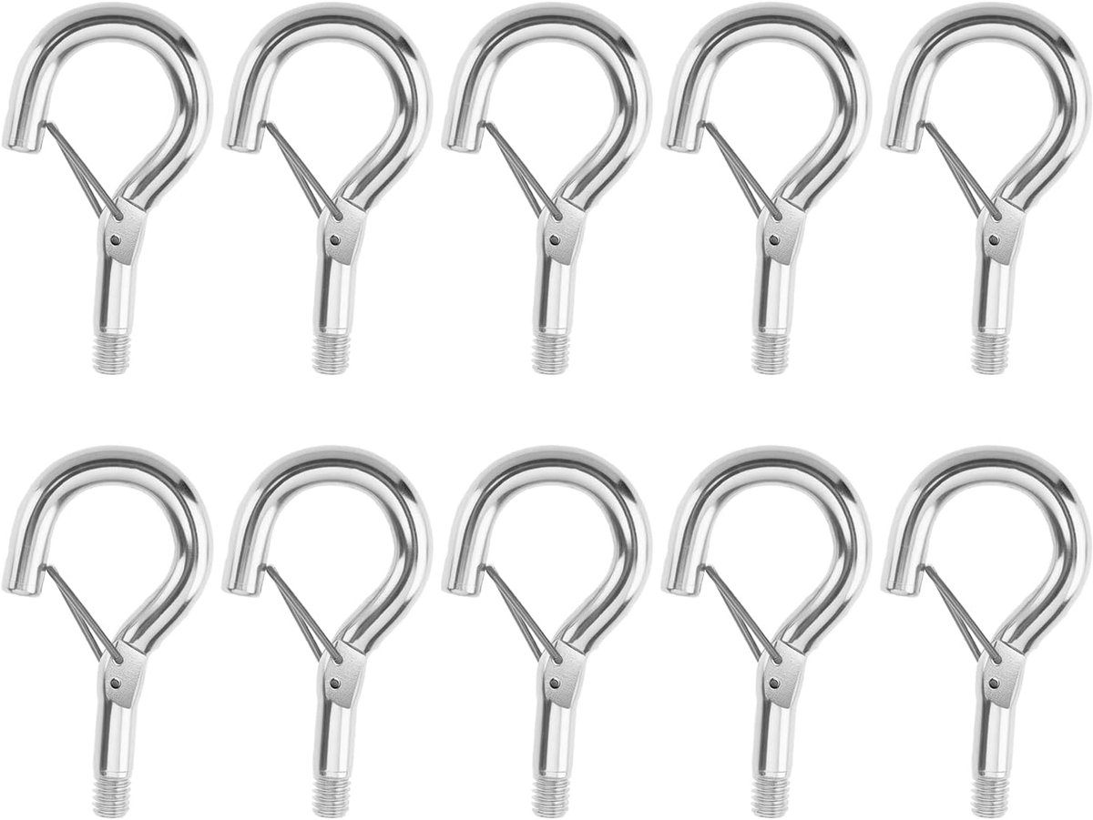 10pcs M5 Screw Hook Hanging Hook With Spring Buckle Eye Hook for Most Clutch Components with Metric Internal Wires - ShopVlot