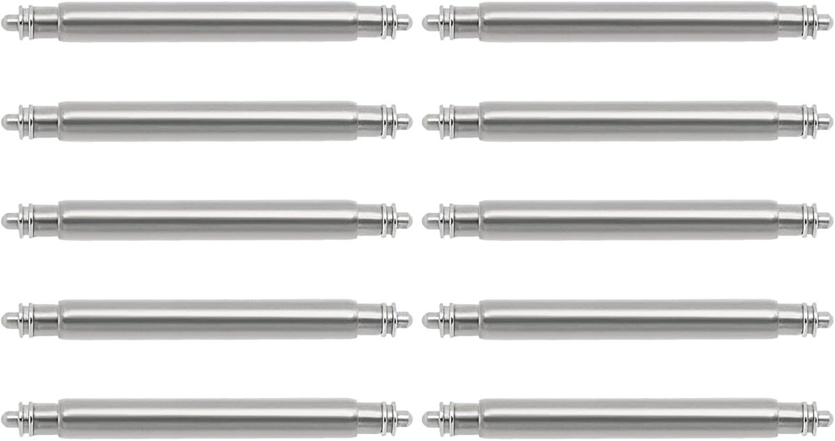SnelShoppen - 10 Stuks Horlogepennen 2.5mm Veerstangen Horlogeband Dikke Pennen RVS Veerstangen Geschikt voor Diverse Horloges 22mm