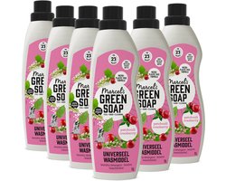 Marcel's Green Soap Universeel Wasmiddel - Patchouli & Cranberry - 6 x 1L - 138 wasbeurten