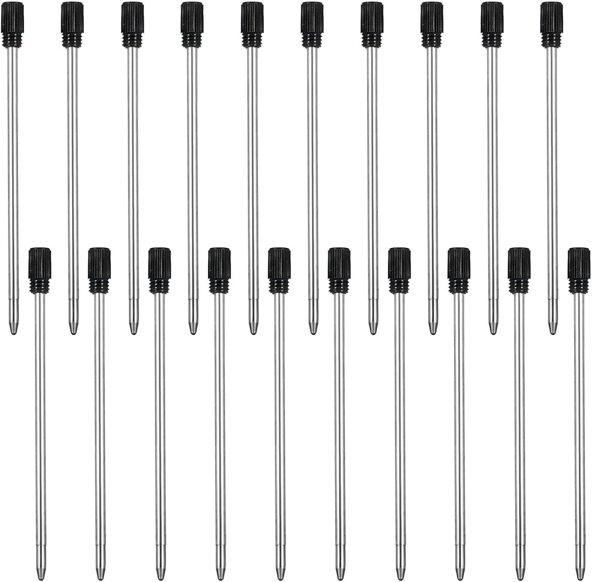 Balpen navullingen 2.75 inch - 20 stuks zwart - 1mm medium tip - altijd een navulling bij de hand - ShopVlot