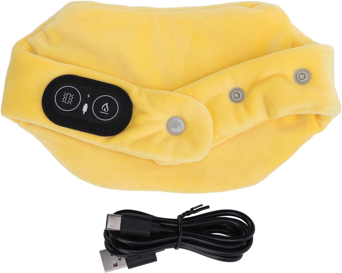 SnelShoppen - Verwarmingskussen voor de Hals met 3 Niveaus Warmte en Trilling, Elektrische Halsdoek van Velours, Ideaal voor Ontspanning en Comfort