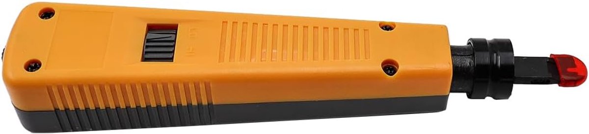 SnelShoppen - Professionele krimptool met dubbele 110/88 kop, verstelbare kracht, geschikt voor Cat5/6/6a RJ11/RJ44 IDC connectoren, modulaire jacks e
