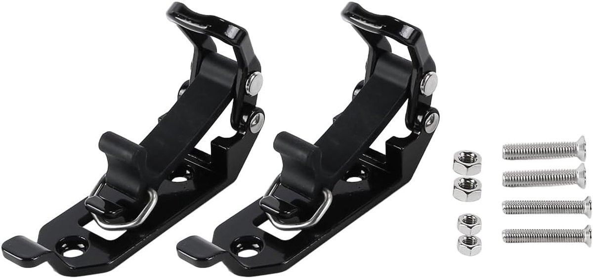 SnelShoppen - 2 Stuks Scoop Houder Dakdrager voor Vrachtwagen, Houder Klem, Scoop Bevestiging voor Dakdrager voor Vrachtwagen, Auto, Boot, Zwart