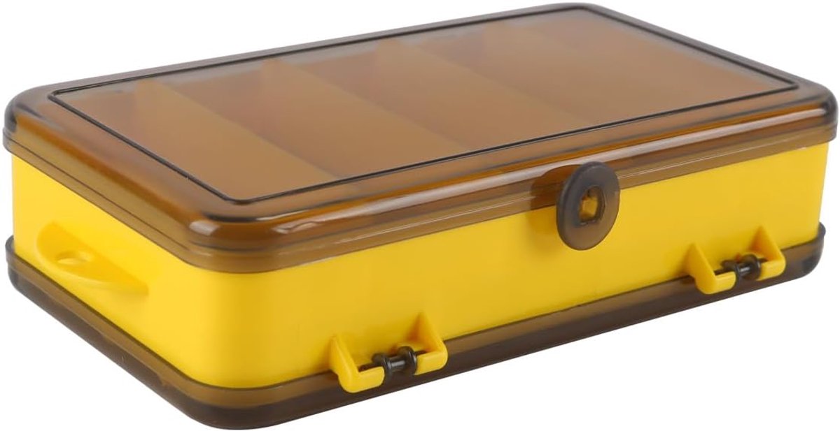 SnelShoppen - Visserij Gereedschap Opbergdoos, Transparante Plastic Opbergbox voor Visaccessoires, Verstelbare Tussenschotten, Ideaal voor Hengelsport