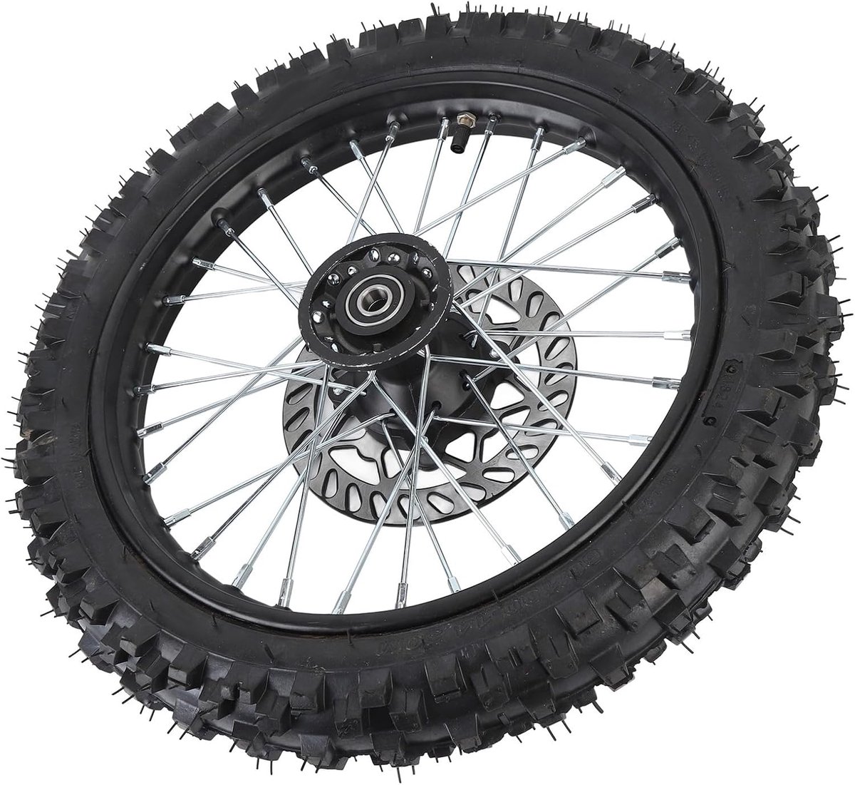SnelShoppen - 14 Inch Dirt Bike Voorwielset Upgrade Premium Prestaties Geschikt voor 125 140 150 Pit Dirt Bike Voorvelgen 60/100-14 2.5-14 Banden Binn