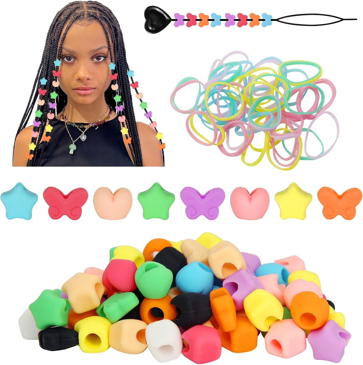 Haarclips voor meisjes 90 stuks - Siliconen - Kleurrijke ponyclips - Veilig en comfortabel - ShopVlot