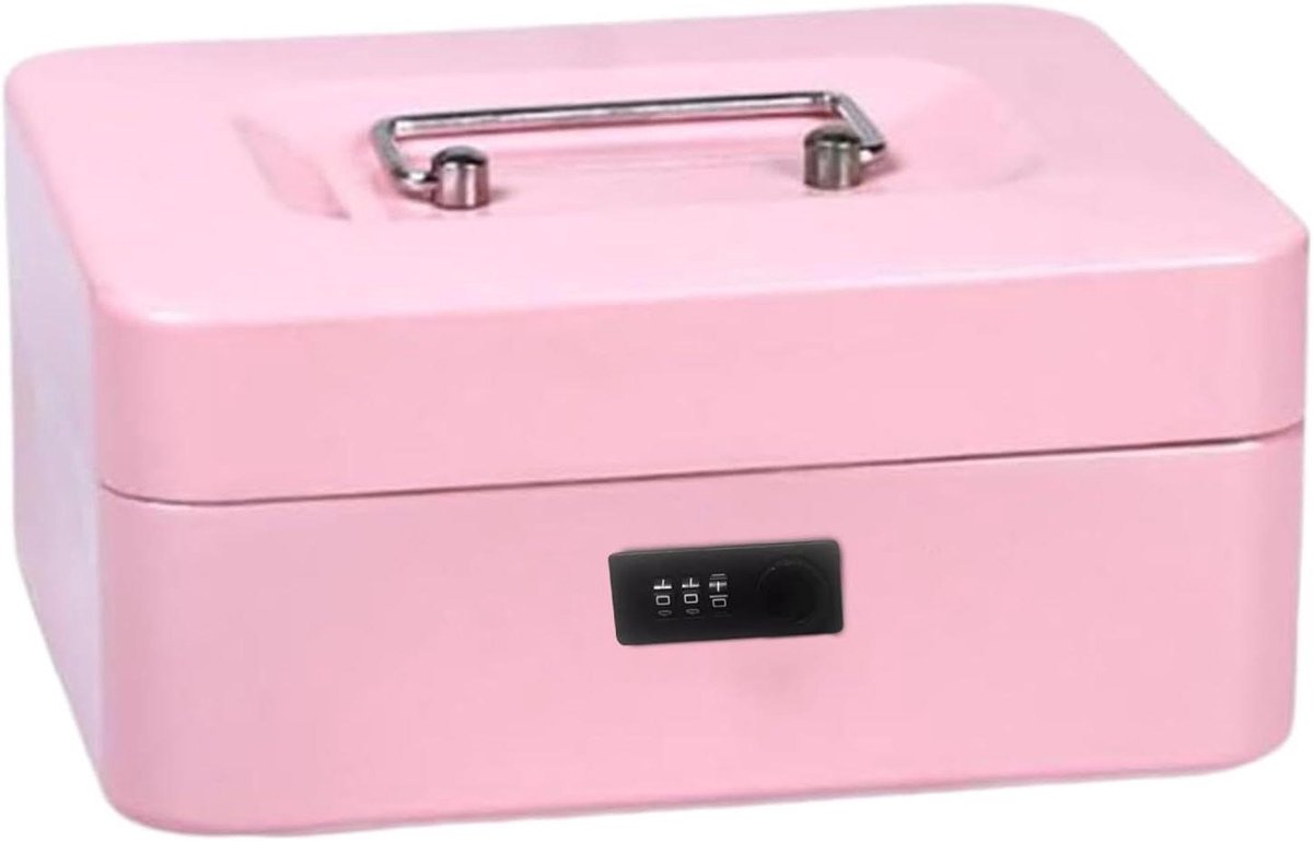 Draagbare Kluis - Slotbox Geld - Waardevolle Spullen Opbergen - Met Code Beveiliging - 9.4 x 16.4 x 9.4 cm