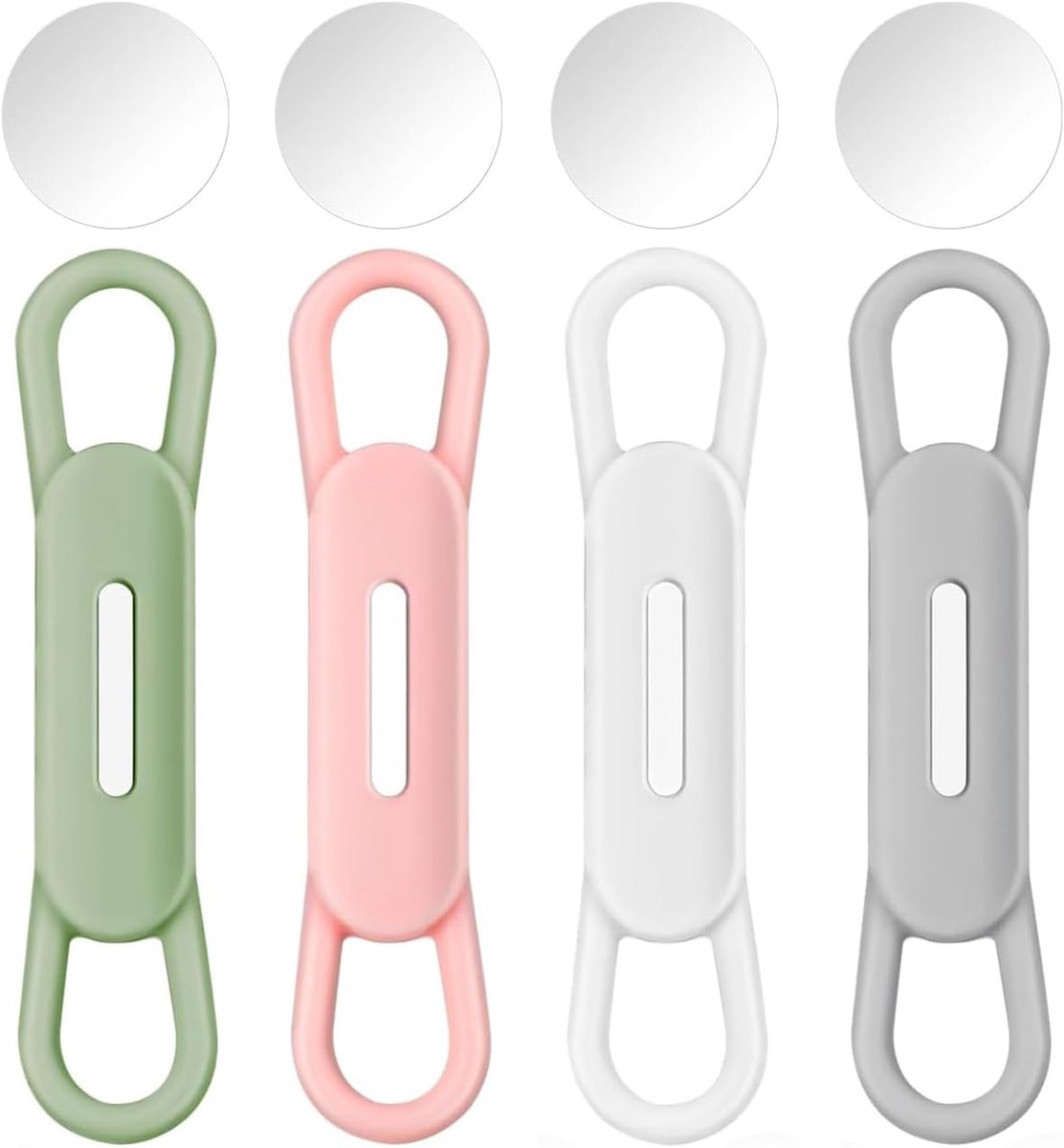 SnelShoppen - Magnetische Pen Houder 4 Stuks - Multikleurige Siliconen Magnetische Potlood Houder - Draagbaar voor Bureau, Koelkast, Whiteboards, Kant