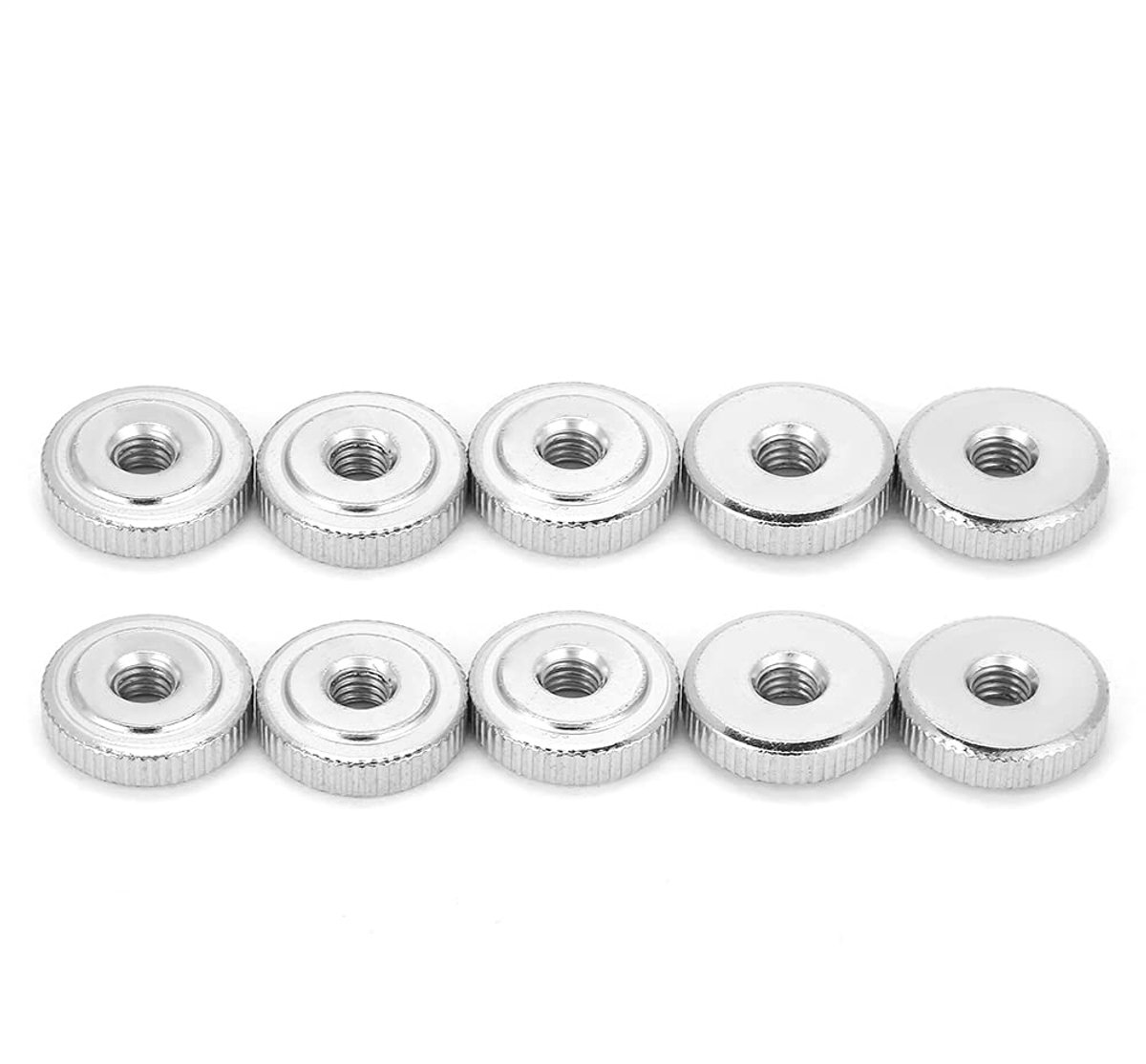 SnelShoppen - Knurled Moeren M3 M4 M5 M8 - 10 Stuks Carbon Staal Rond Knurled Duimmoeren voor Productiemachines