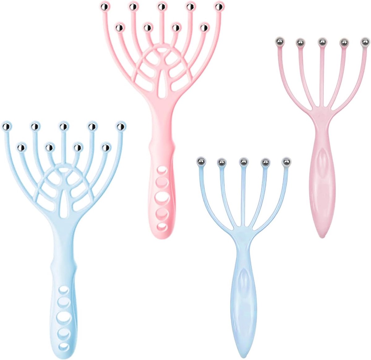 4 pieces head massage, head relaxation tools, head scratch, manual massage tools. - ShopVlot