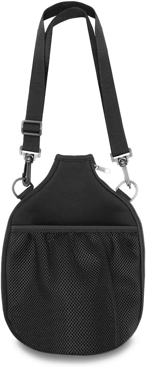 SnelShoppen - Pickleball Paddle Sleeve met Schouderband en Mesh Tas - Neopreen Paddle Beschermhoes - Ideaal voor Pickleball Spelers - Draagbare Paddle