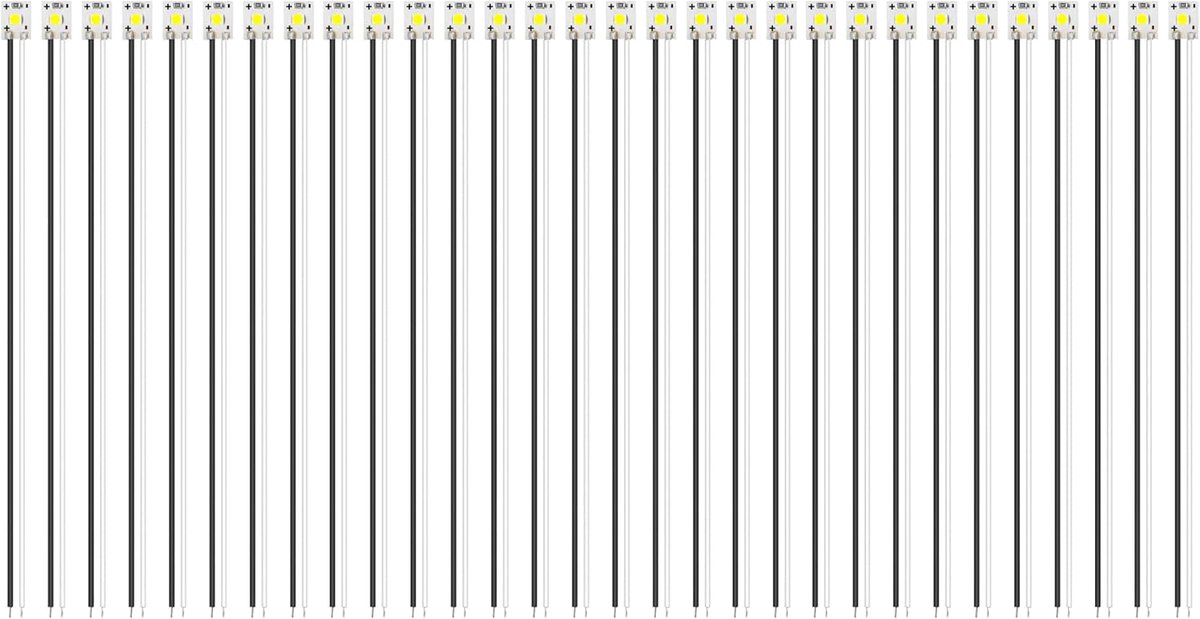 LED strips 30 stuks 8 mm - 2835 SMD - helder wit licht - eenvoudig te installeren - ShopVlot