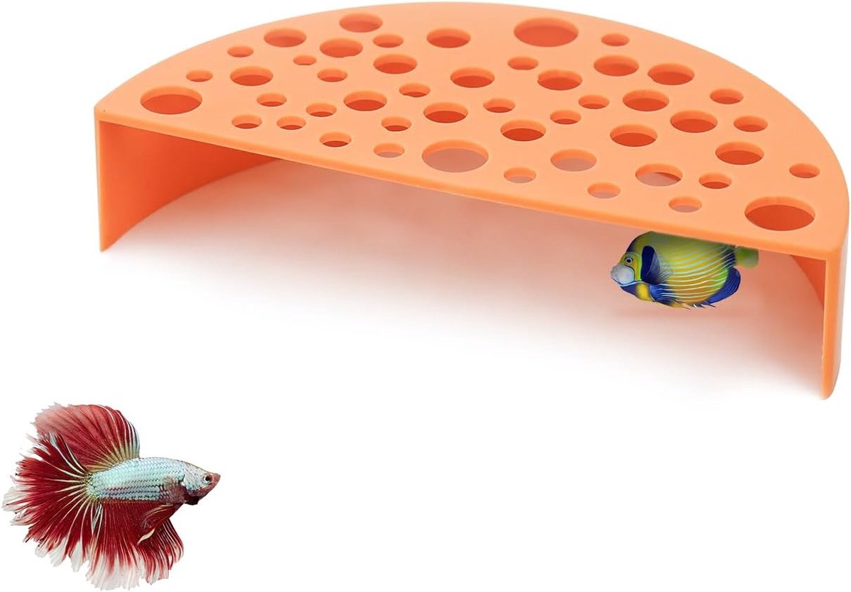 Garnalenhuisje 11,5 cm - Bruin - Hol met gaten - Comfortabele schuilplaats voor garnalen - ShopVlot