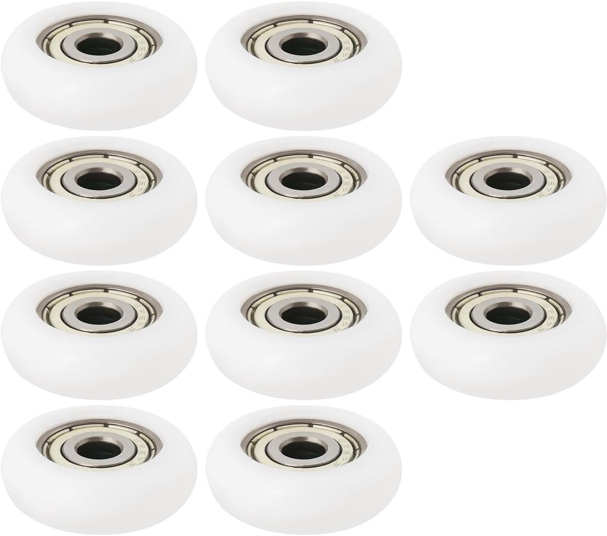 SnelShoppen - 10 Stuks Nylon Carbon Staal Katrollen Met Lagers Voor Meubel Hardware Accessoires - Glijdende Glasdeuren (5x23x7mm)