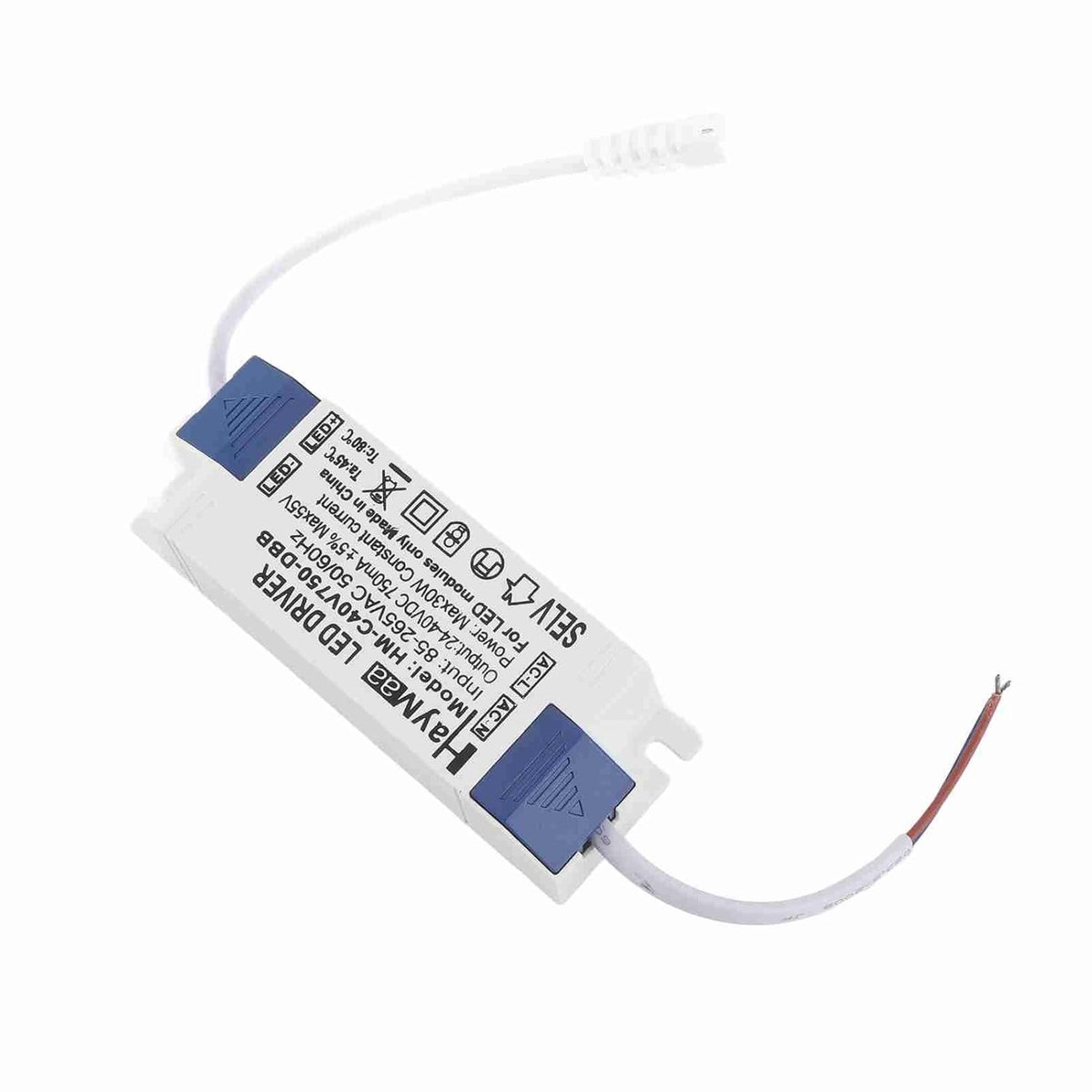 SnelShoppen - LED Driver 30W Constant Current 750mA 24-40VDC Transformator voor LED Verlichting, Geschikt voor Lampen en Lichtstrips, AC85-265V Ingang