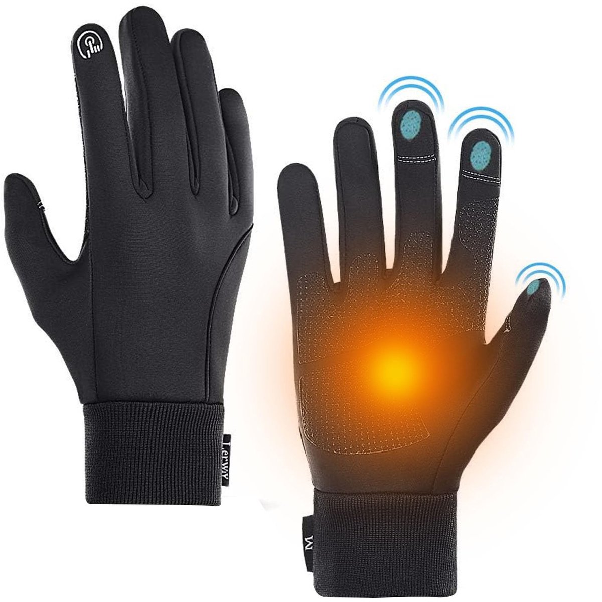 LERWAY Winter Warme handschoenen, Touchscreen Handschoenen Winddicht Waterbestendig Thermisch Katoen Antislip MTB - ShopVlot