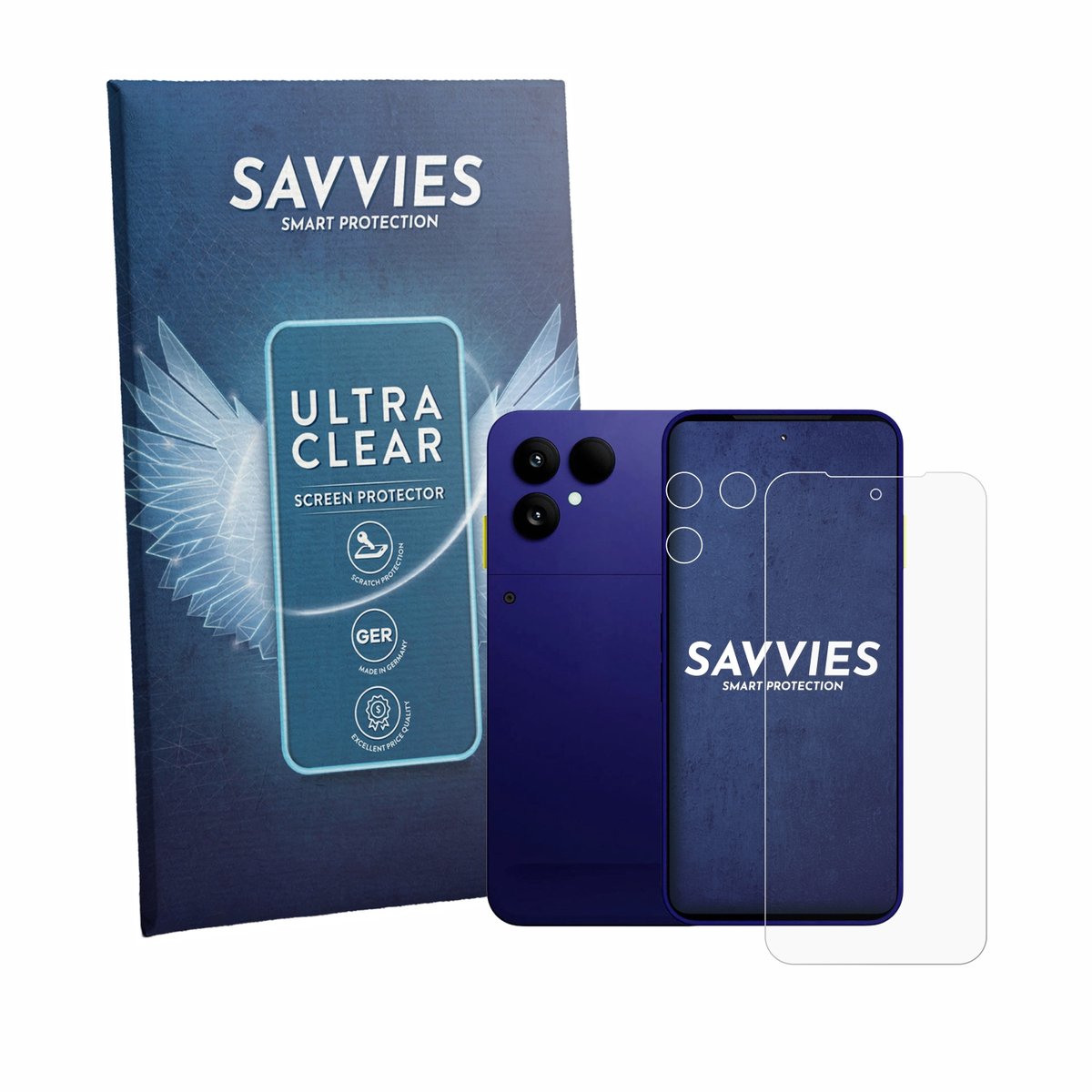 Savvies - Screenprotector voor Fairphone 6 Plus (Voor+Camera) - Folie Beschermfolie transparant 18 Stuks