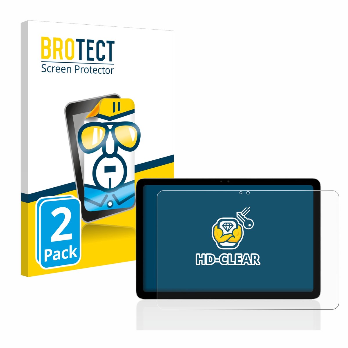 BROTECT - Screenprotector voor Google Pixel Tablet - Folie Beschermfolie transparant 2 Stuks
