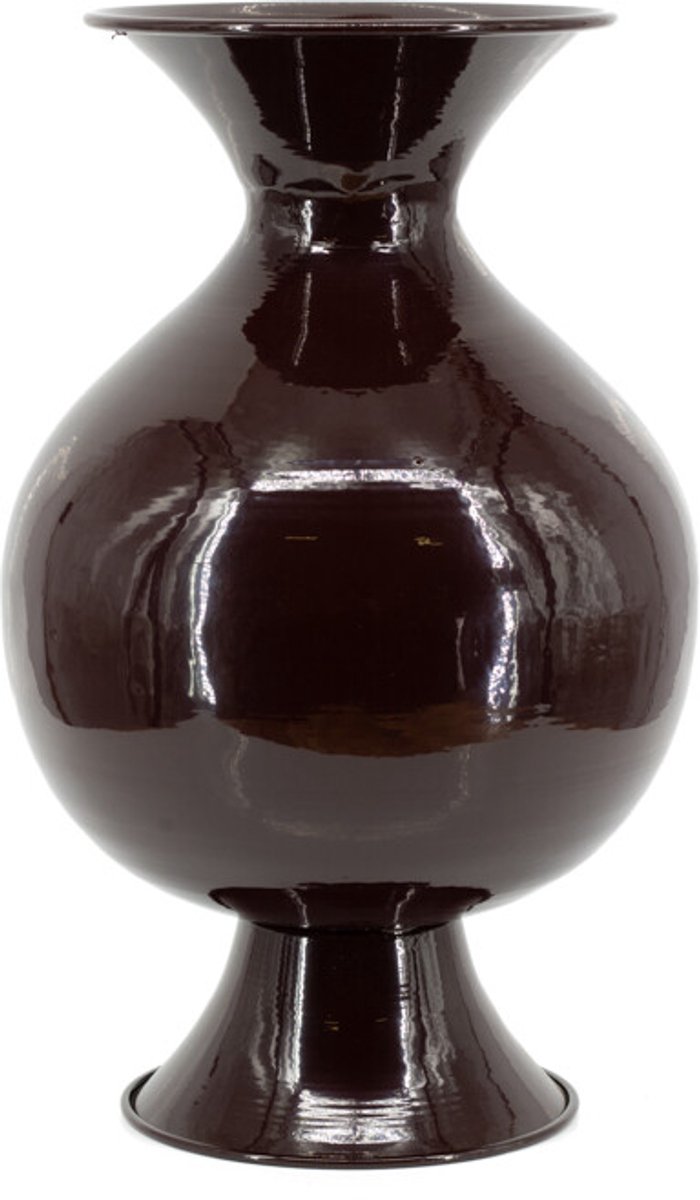 Metalen vaas Shiro S glossy brown