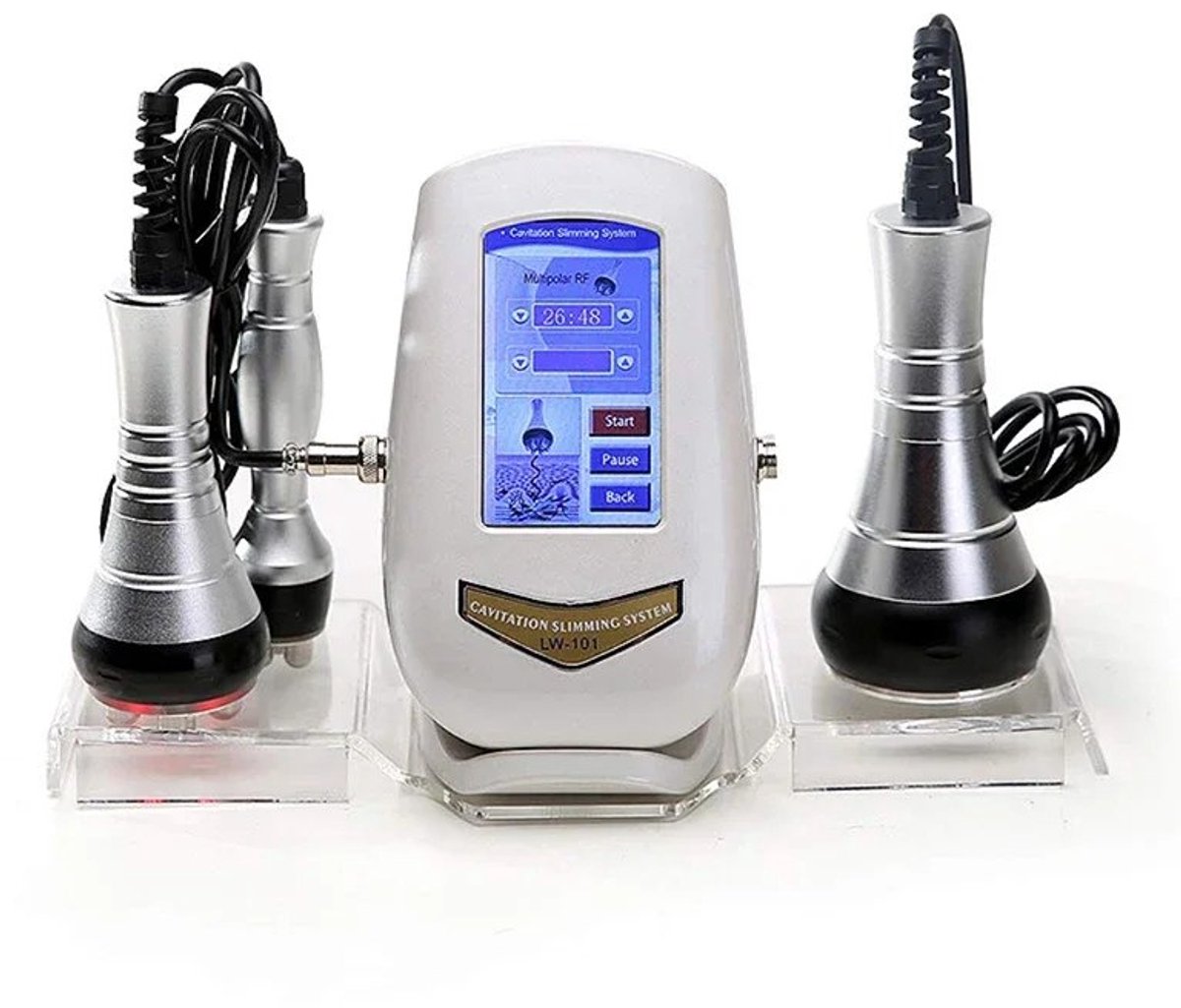 Lichaamsafslankmachine 3 in 1 - 50 W Vermogen - ABS Materiaal - Voor Lichaamsverzorging - Ultrasone Cavitatie - Massage En Ontspanning