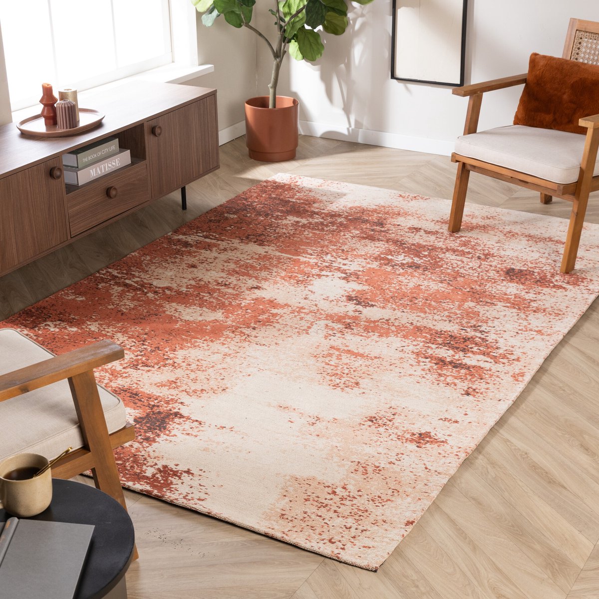 Studio Clarice Abstract vloerkleed - Candice Terracottacotta - 230x330cm