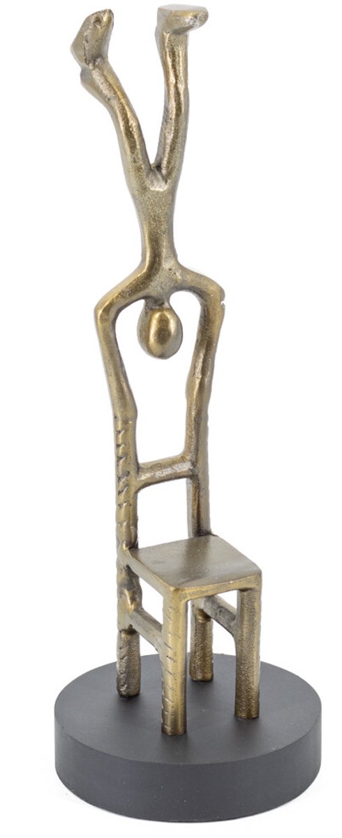 Beeld stoel goud