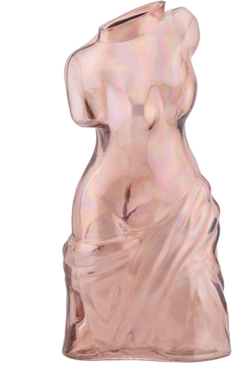 Glazen vaas Venus holo roze