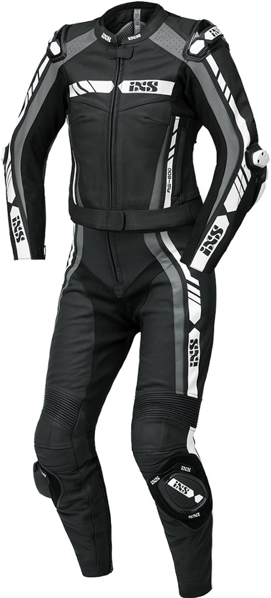 IXS RS-800 1.0 Dames Zwart Grijs Wit 2-Delig Motorpak - Racepak