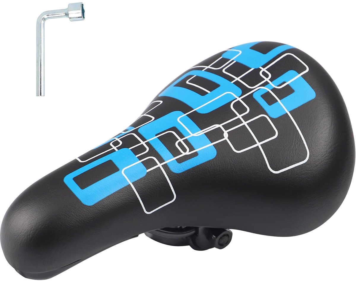 Kinderfietszadel, extra zacht en waterdicht fietszadel voor jongens/meisjes, antislip bekleding, breed fietskussen - ShopVlot