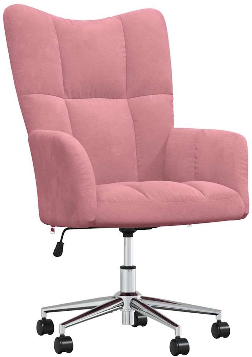 vidaXL Relaxstoel - fluweel - roze