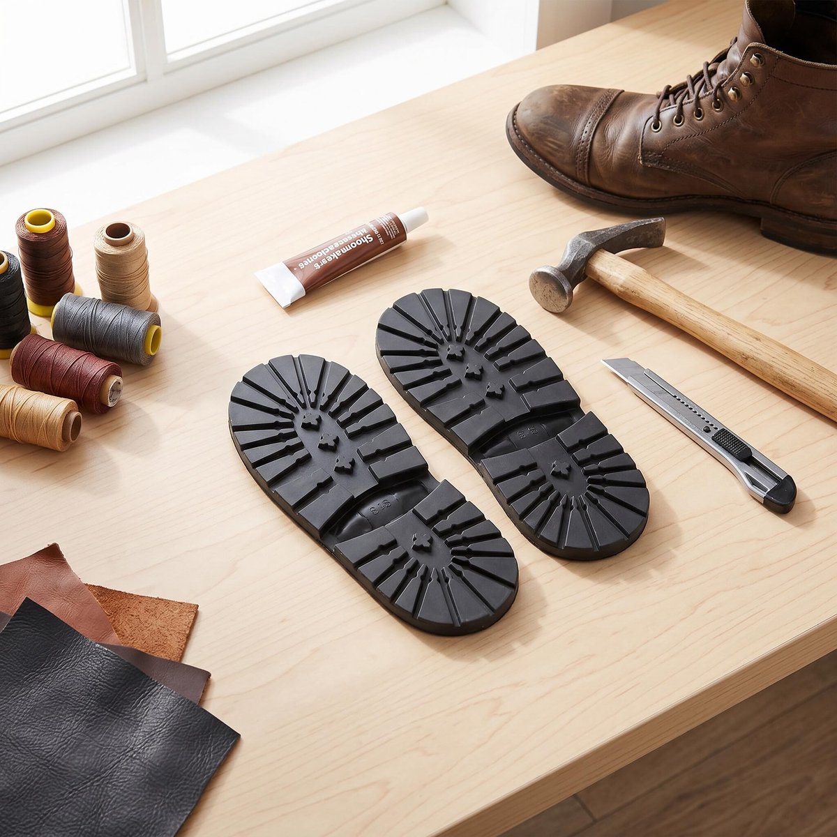 Antislip Rubberen Zoolbeschermer voor Schoenen en Laarzen, Zelfklevende Grip Pads, Hielzolen voor Betere Grip op - ShopVlot