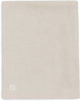 Jollein Baby Deken Wieg - 75x100cm - Basic Knit - Oatmeal/Velvet